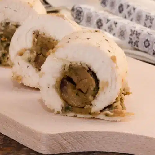 Ballotine de poulet aux châtaignes
