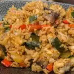 Yakimeshi ; riz frit à la teppanyaki